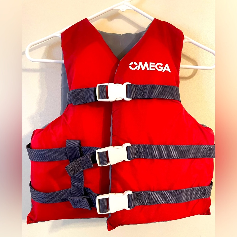Youth Life Jacket, Red, 50-90lbs.